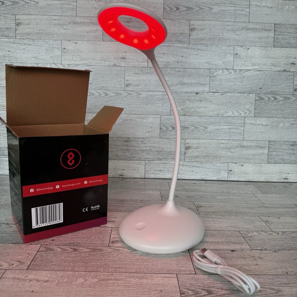Bon Charge Lamp Full Spectrum Light Daylight, Amber & Red Light (White) USB